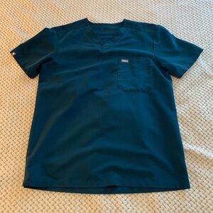 Figs Scrub Top - Caribbean Blue